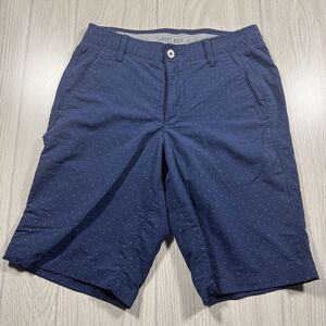 Under Armour Loose Fit Golf Shorts Men’s 30 x 10.5 Blue Polka Dot Stretch EUC